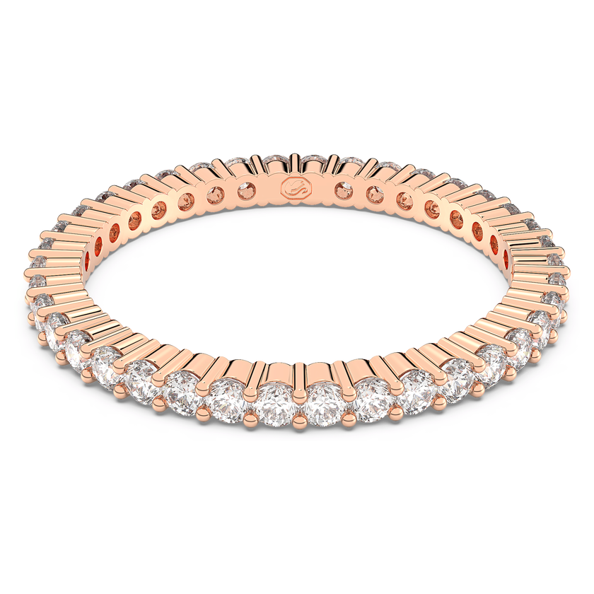 swarovski matrix vittore ring  round cut  white  18k rose gold finish