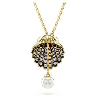 swarovski idyllia y pendant crystal pearl shell white gold tone plated