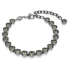 swarovski imber tennis bracelet round cut black ruthenium plated