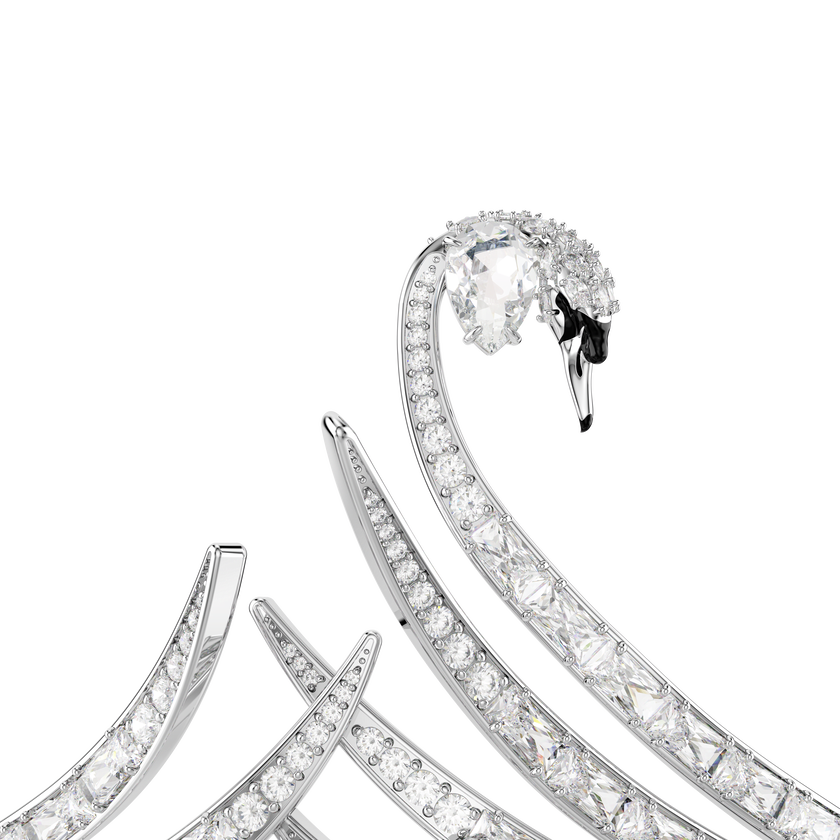 swarovski vienna tiara  mixed cuts  swan  white  rhodium plated