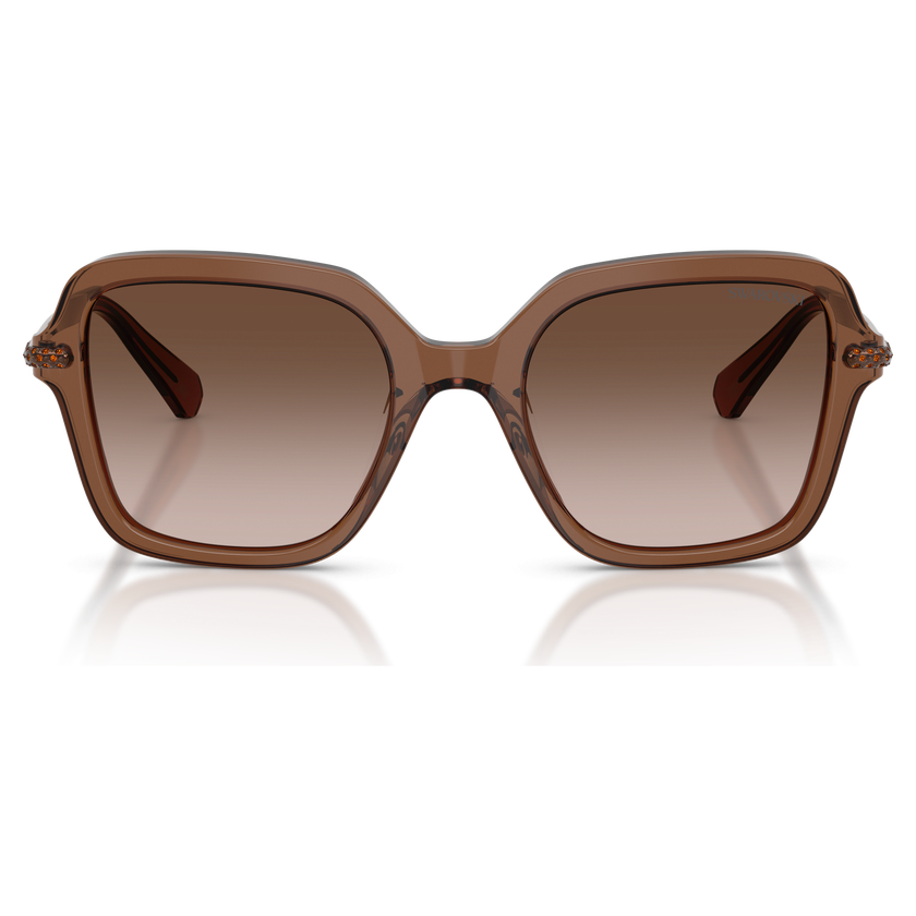 swarovski sunglasses  square shape  brown