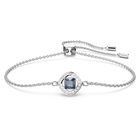 Angelic bracelet, Square cut, Blue, Rhodium plated