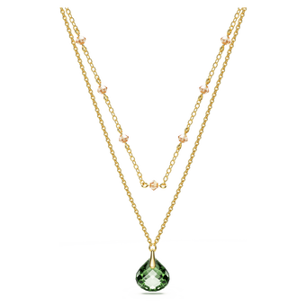 swarovski tessa pendant  green  gold tone plated