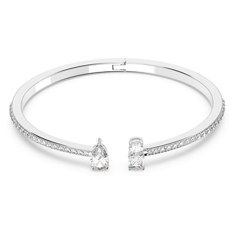 swarovski mesmera cuff mixed cuts white rhodium plated