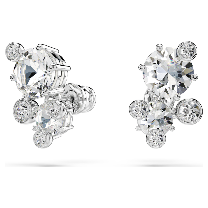 swarovski constella set  mixed cuts  white  rhodium plated