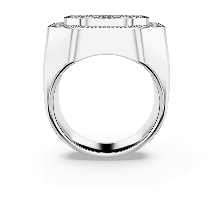 swarovski dextera cocktail ring  octagon shape  white  rhodium plated