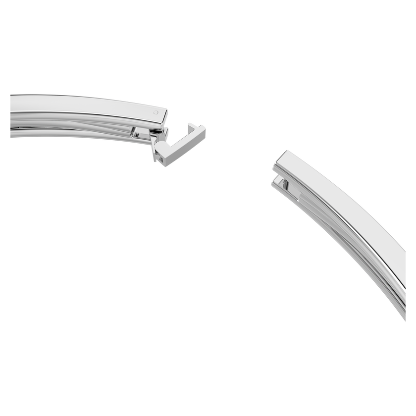 swarovski matrix choker  mixed cuts  white  rhodium plated