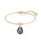 T Bar Bracelet, Grey, Gold-tone plated