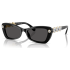 swarovski sunglasses rectangular shape sk6033 black