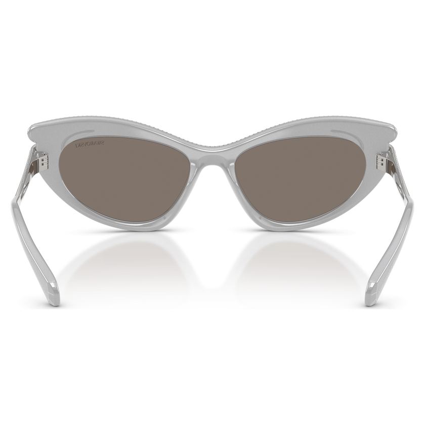 swarovski sunglasses  cat eye shape  silver tone