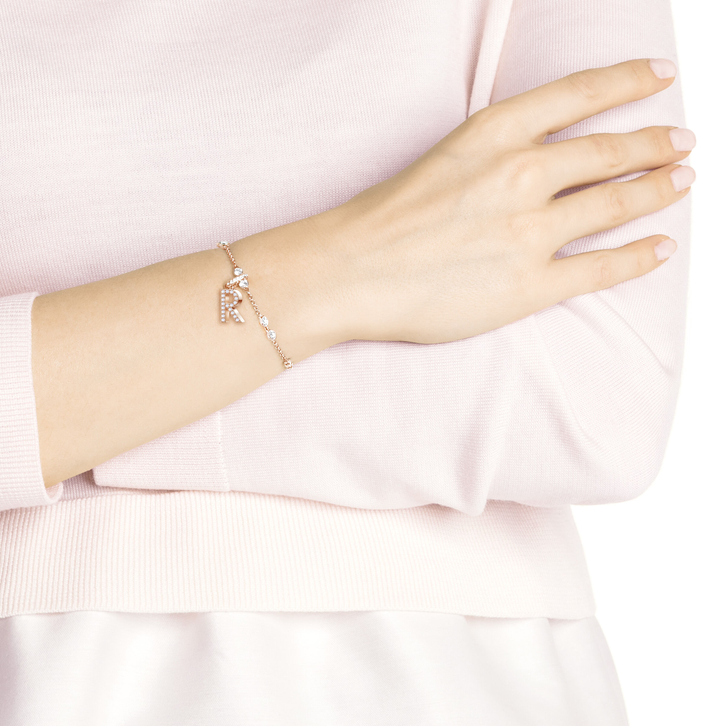 Buy Swarovski Swarovski Remix Collection R charm White Rose gold tone plated
