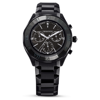 swarovski watch metal bracelet black black finish
