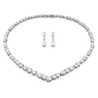 swarovski tennis deluxe v mixed set white rhodium plated