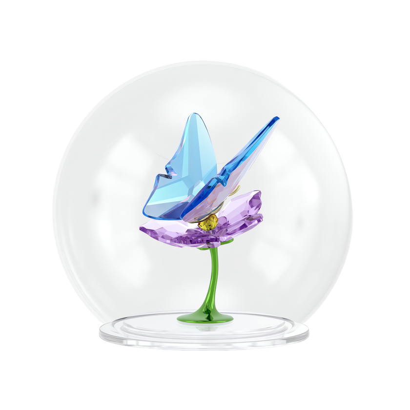 swarovski idyllia glass ball butterfly and flower