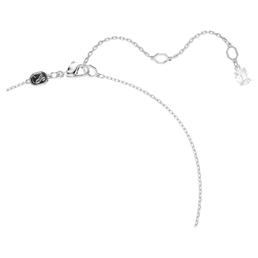 swarovski matrix pendant  mixed cuts  white  rhodium plated