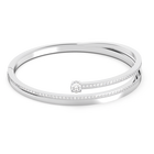 Fresh Bangle, White, Rhodium Plataed