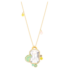 swarovski no regrets pendant multi colored gold plating