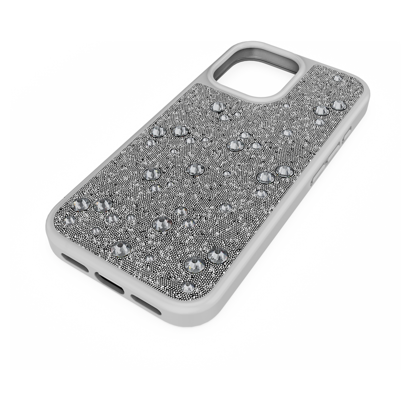 swarovski high smartphone case  flat back crystals  iphone  17  silver tone