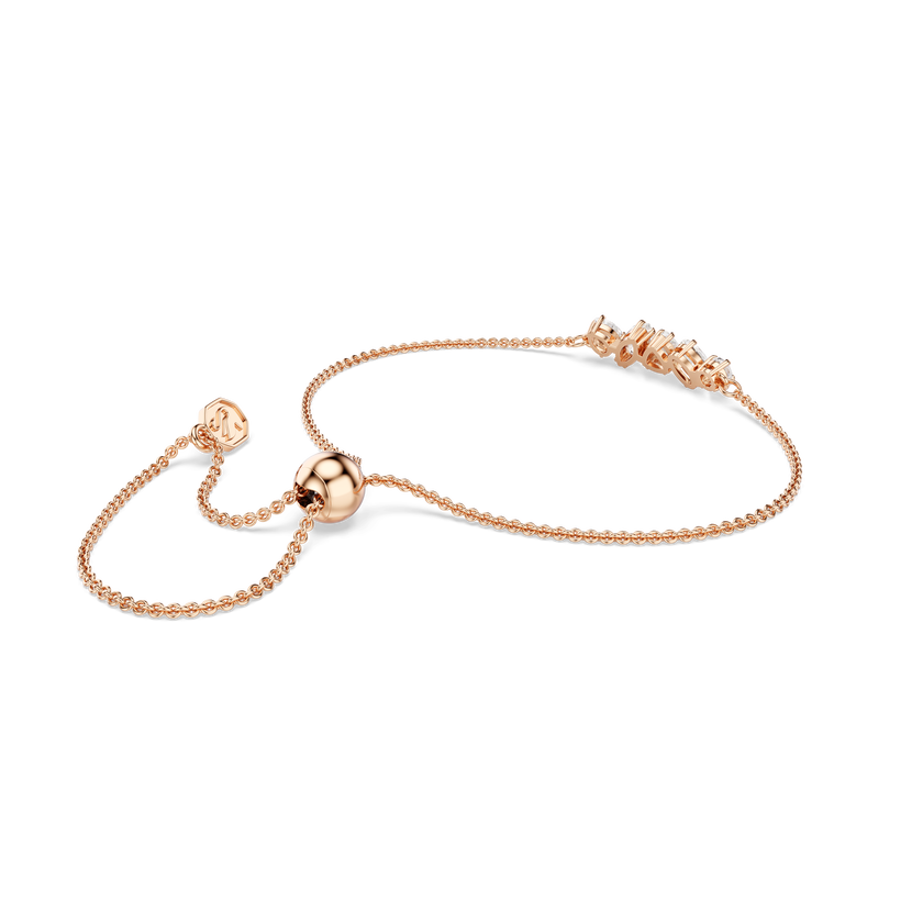 swarovski mesmera bracelet  mixed cuts  white  18k rose gold finish