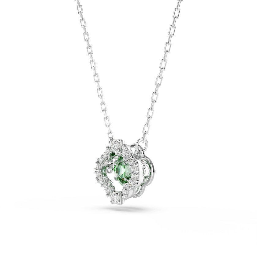 swarovski una angelic pendant  mixed cuts  green  rhodium plated
