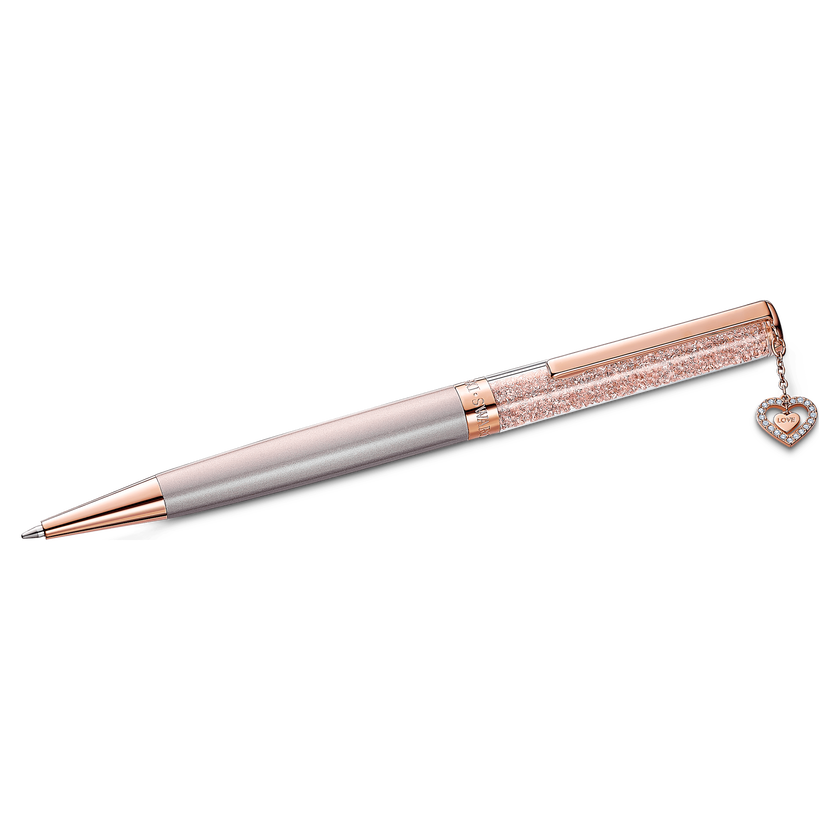 swarovski crystalline ballpoint pen  pink  rose gold tone plated