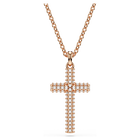 swarovski insigne pendant cross white rose gold tone plated