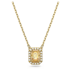 millenia necklace square swarovski zirconia yellow gold tone plated