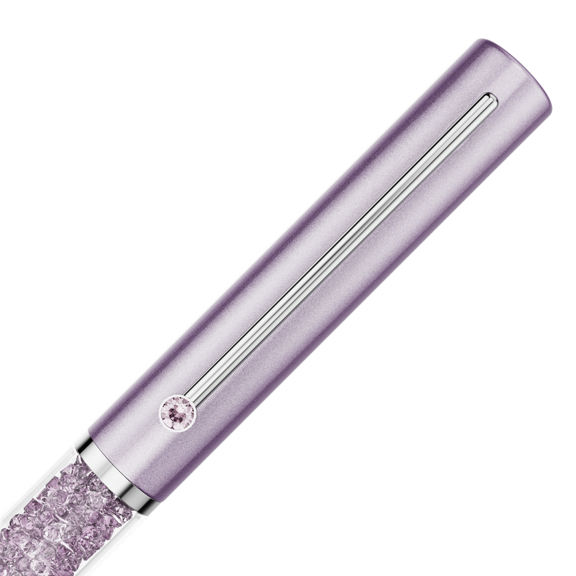 swarovski crystalline ballpoint pen  purple lacquered  chrome plated