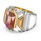 swarovski chroma cocktail ring  pink  gold tone plated