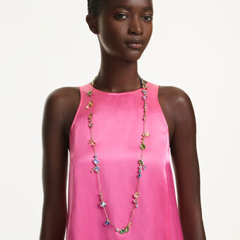 swarovski gema strandage  mixed cuts  multicolored  gold tone plated