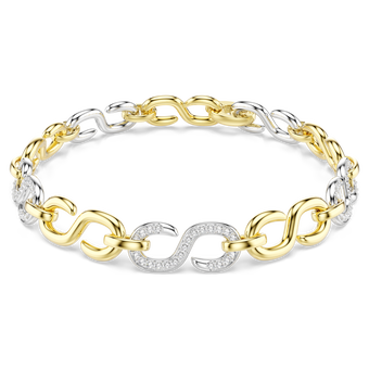 swarovski dextera bracelet  round cut  white  mixed metal finish