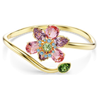 swarovski idyllia bangle mixed cuts flower multicolored gold tone plated