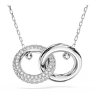 swarovski dextera pendant interlocking loop white rhodium plated