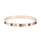 The Tactic Bangle, Black, Rose-gold tone plated