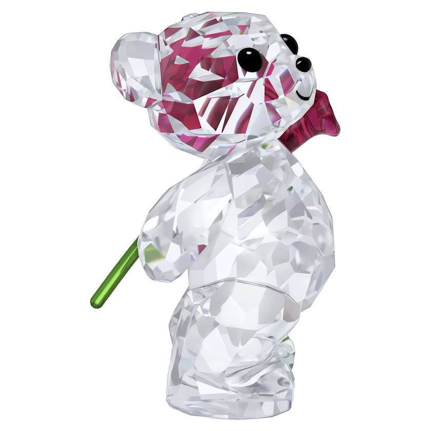 swarovski kris bear a rose with love