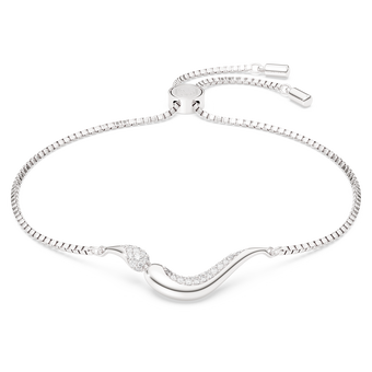 swarovski classica bracelet  round cut  white  sterling silver