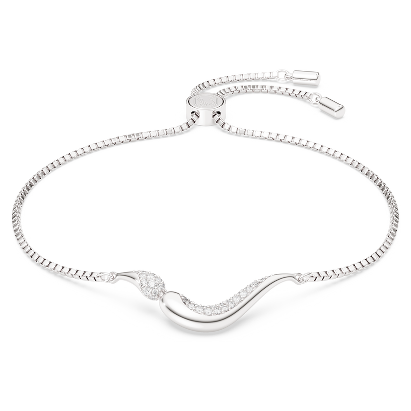 swarovski classica bracelet  round cut  white  sterling silver
