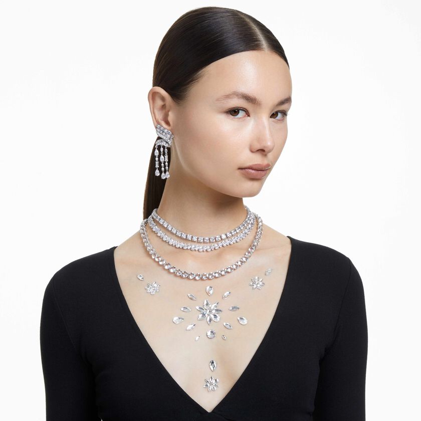 swarovski body jewel set  white