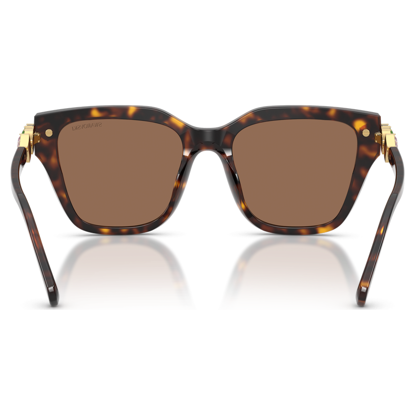 swarovski sunglasses  square shape  brown