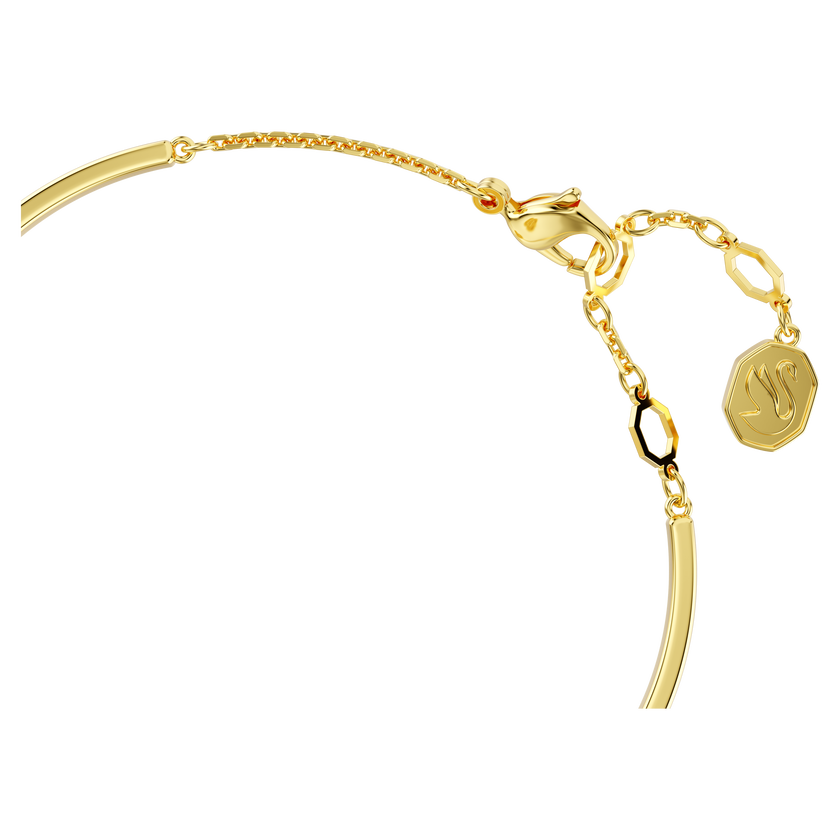 swarovski idyllia bangle  crystal pearl  heart  pink  gold tone plated