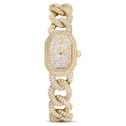 swarovski dextera chain watch swiss made crystal bracelet gold tone gold tone finish