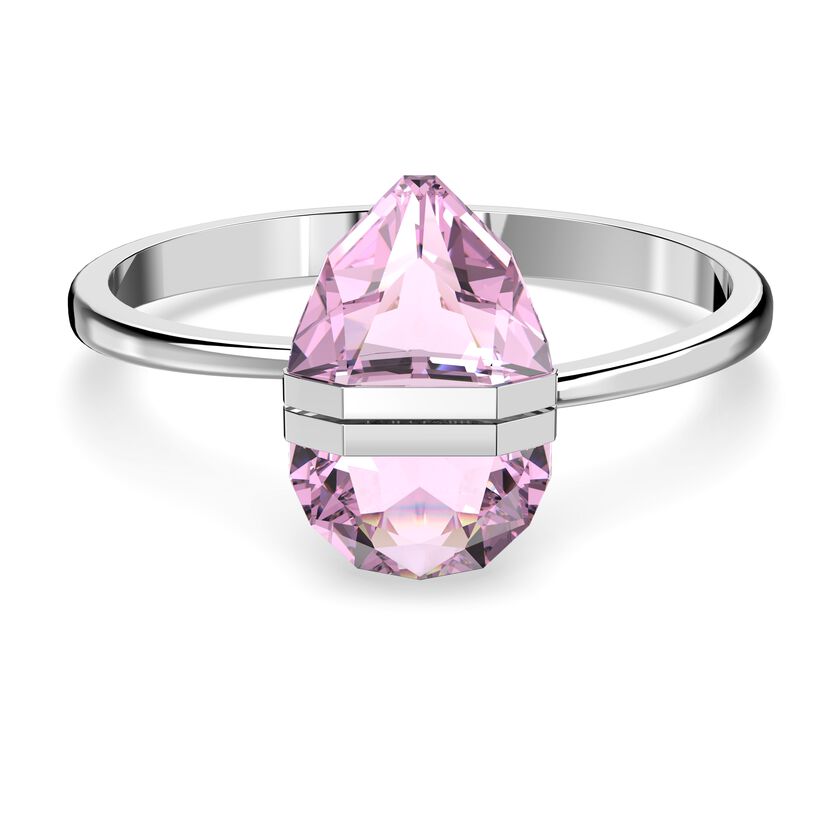Lucent bangle,  Magnetic, Pink, Rhodium plated