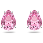 Gema stud earrings, Pink, Rhodium plated