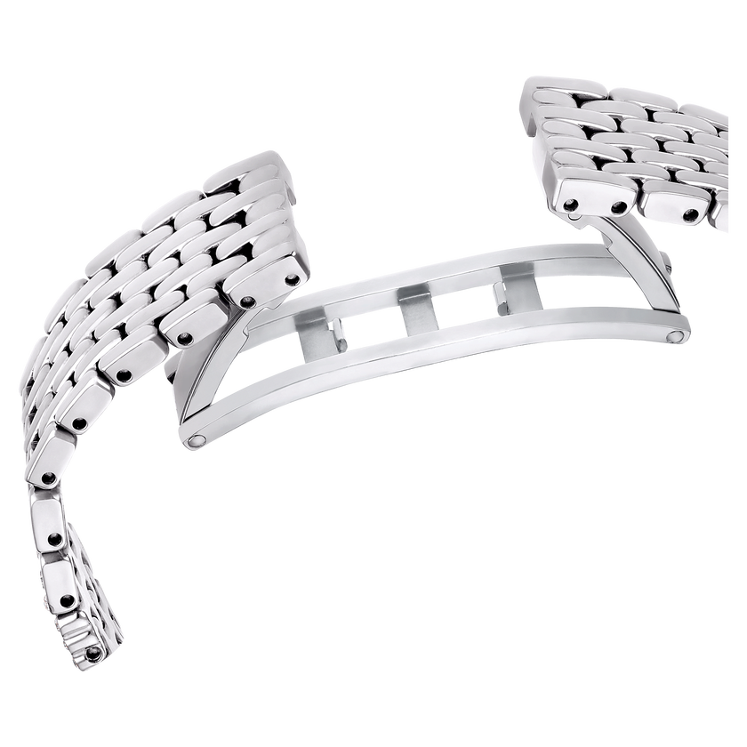 swarovski attract watch  swiss made  full pav    crystal bracelet  silver tone  stainless steel