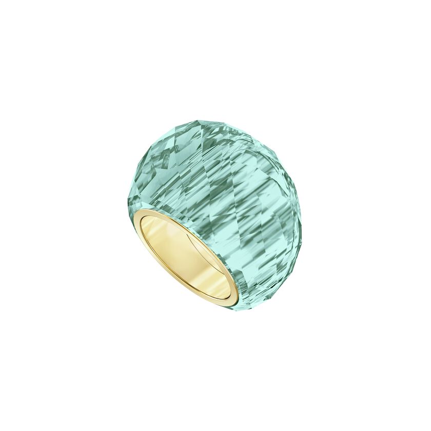 Nirvana Ring, Aqua, Gold-tone PVD