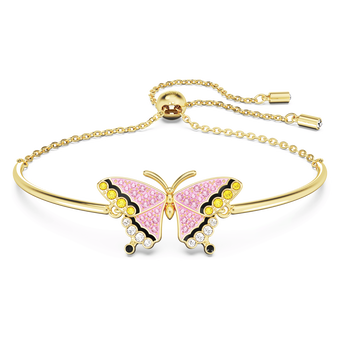swarovski idyllia bracelet  butterfly  multicolored  gold tone plated