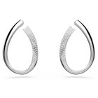 swarovski exist hoop earrings medium white rhodium plated