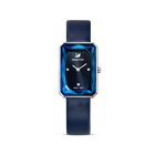 Uptown Watch, Leather strap, Blue, Stainless steel