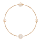 Swarovski Remix Collection The Round Strand, White, Rose-gold plated