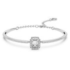 swarovski una bangle octagon cut pav white rhodium plated